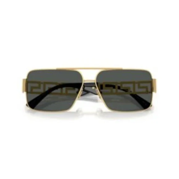 NEW VERSACE SUNGLASSES, VE2290 1002/87 GOLD GRAY UNISEX  display picture 3